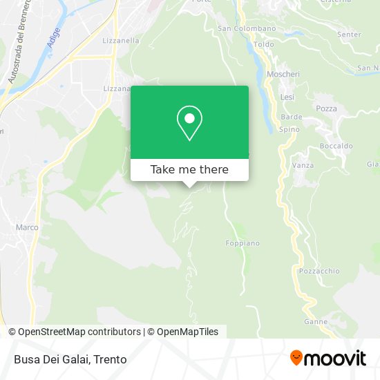 Busa Dei Galai map