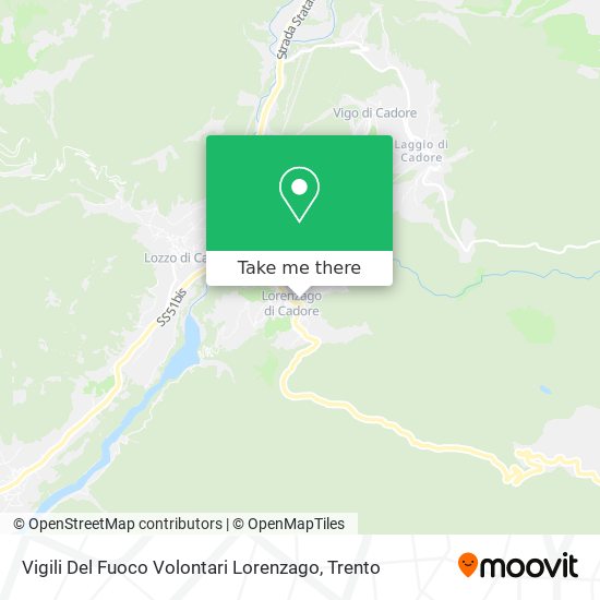 Vigili Del Fuoco Volontari Lorenzago map