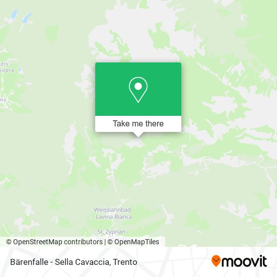Bärenfalle - Sella Cavaccia map