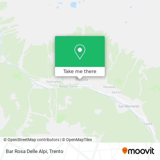 Bar Rosa Delle Alpi map