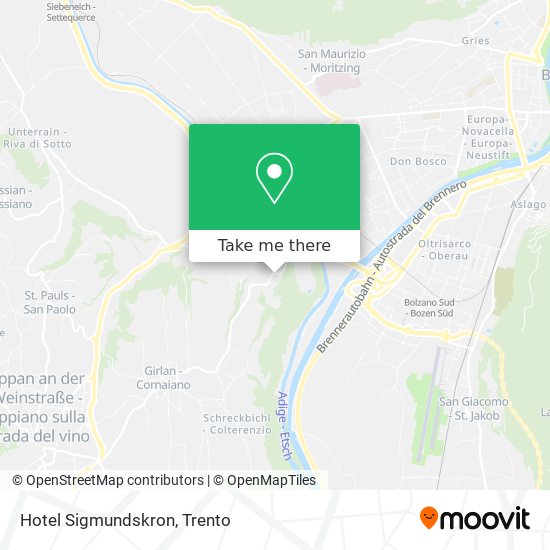 Hotel Sigmundskron map