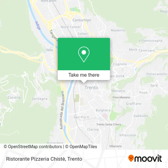 Chistè Restaurant Pizzeria map