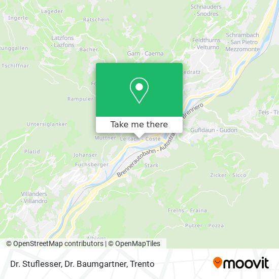 Dr. Stuflesser, Dr. Baumgartner map