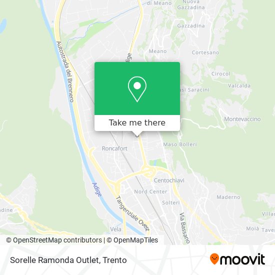 Sorelle Ramonda Outlet map