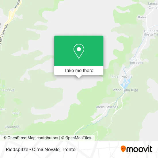 Riedspitze - Novale Peak map