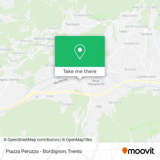 Piazza Peruzzo - Bordignon map
