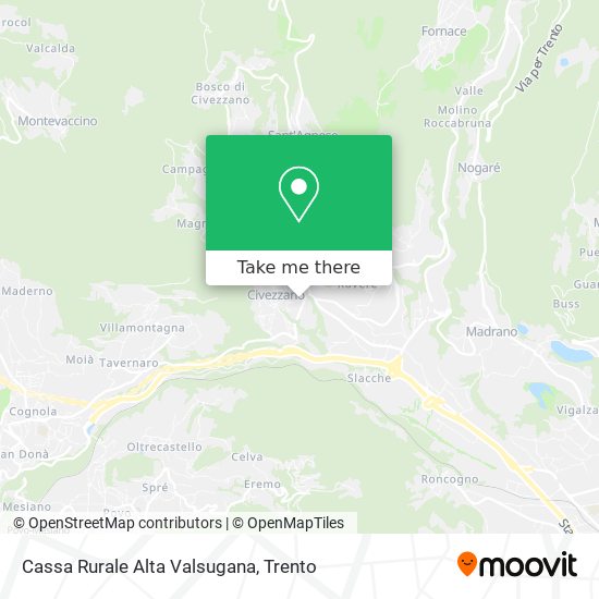 Cassa Rurale Alta Valsugana map