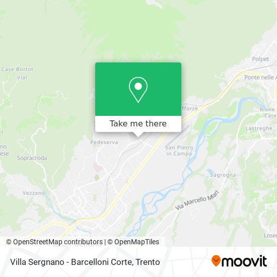 Villa Sergnano - Barcelloni Corte map