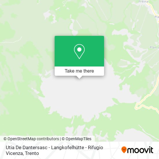 Utia De Dantersasc - Langkofelhütte - Rifugio Vicenza map
