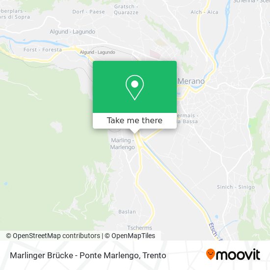 Marlinger Brücke - Ponte Marlengo map