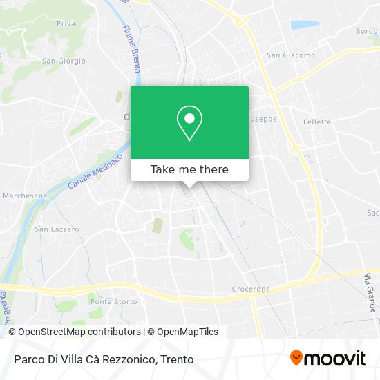 Parco Di Villa Cà Rezzonico map