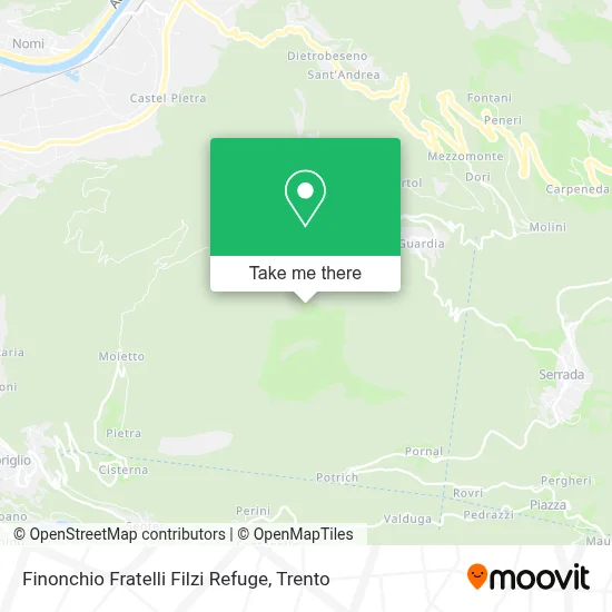 Finonchio Fratelli Filzi Refuge map