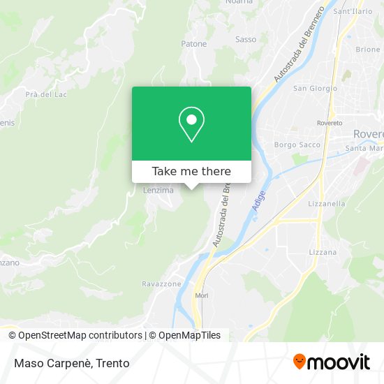 Maso Carpenè map