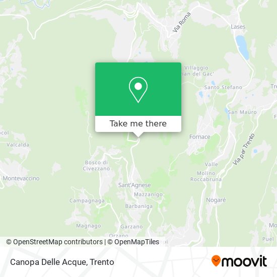 Canopa Delle Acque map