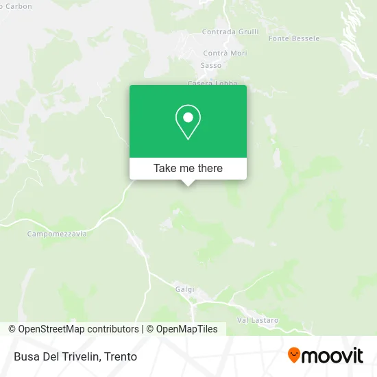 Busa del Trivelin map