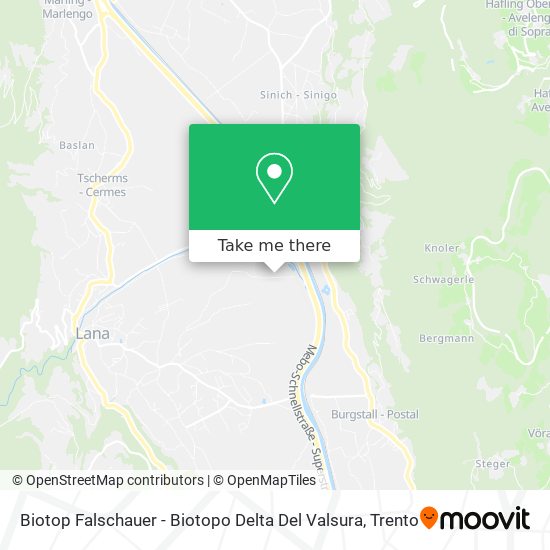 Biotop Falschauer - Biotopo Delta Del Valsura map
