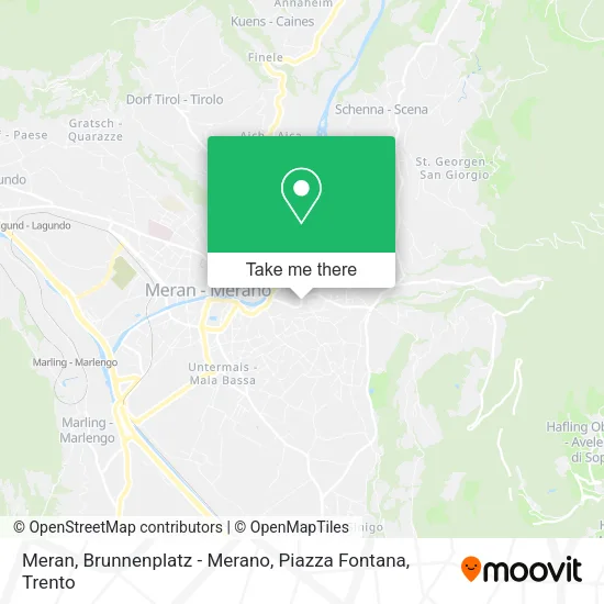 Meran, Brunnenplatz - Merano, Piazza Fontana map