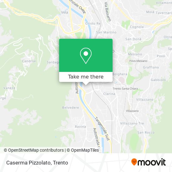 Caserma Pizzolato map