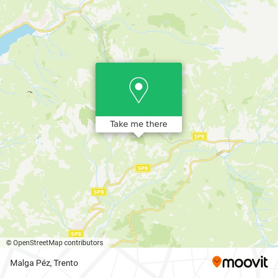 Malga Péz map