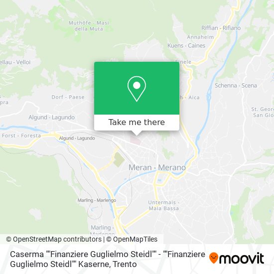 Caserma ""Finanziere Guglielmo Steidl"" - ""Finanziere Guglielmo Steidl"" Kaserne map