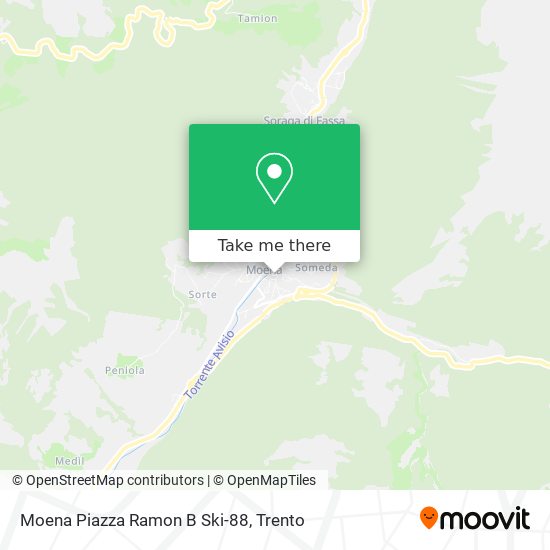 Moena Piazza Ramon B Ski-88 map