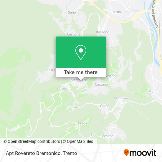 Apt Rovereto Brentonico map