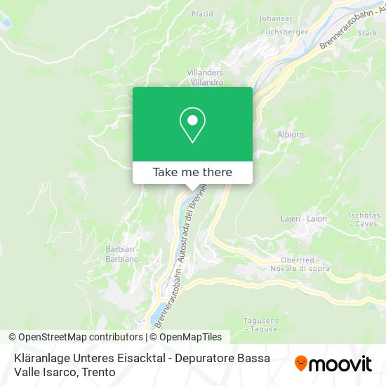 Kläranlage Unteres Eisacktal - Depuratore Bassa Valle Isarco map
