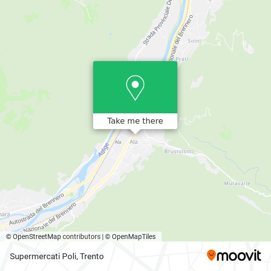 Supermercati Poli map