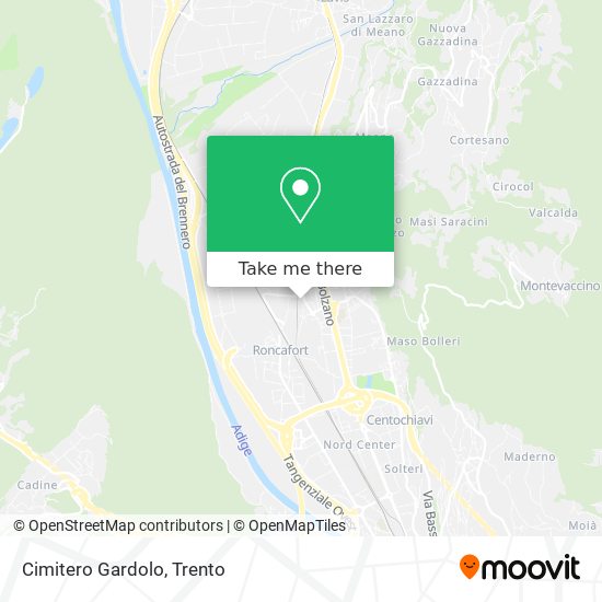 Cimitero Gardolo map