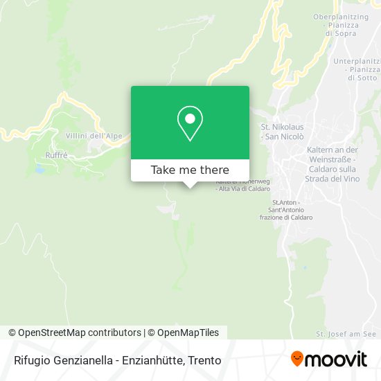 Rifugio Genzianella - Enzianhütte map