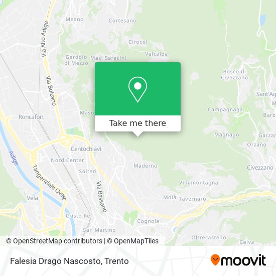 Falesia Drago Nascosto map