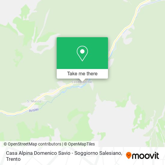 Casa Alpina Domenico Savio - Soggiorno Salesiano map
