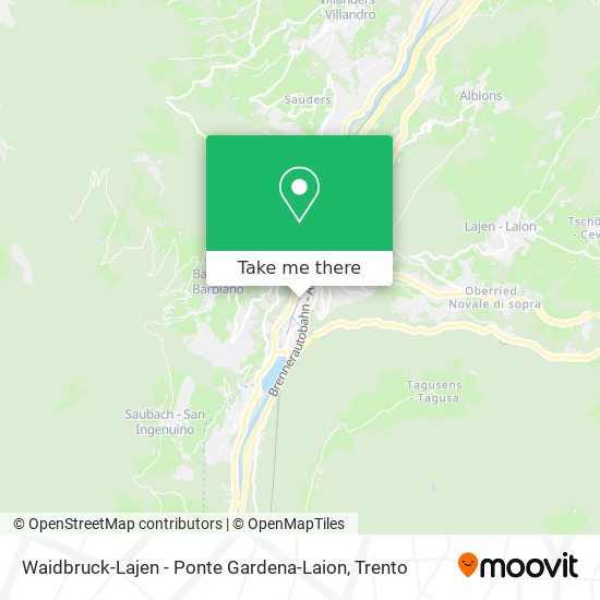 Waidbruck-Lajen - Ponte Gardena-Laion map