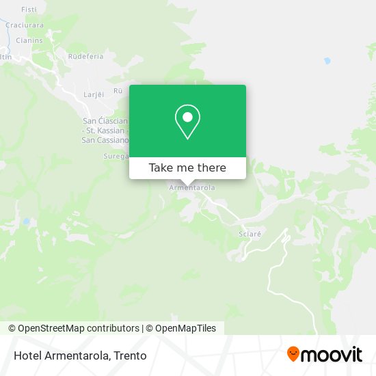 Hotel Armentarola map