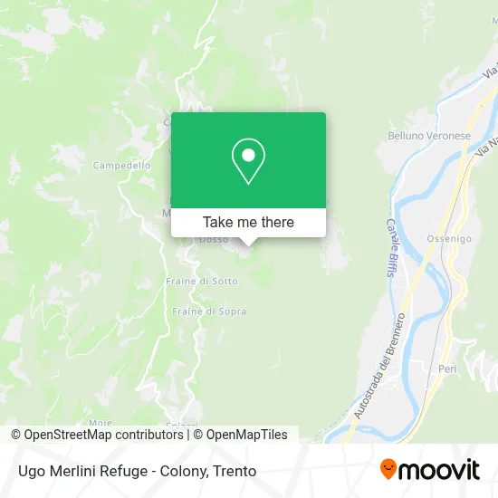 Ugo Merlini Refuge - Colony map