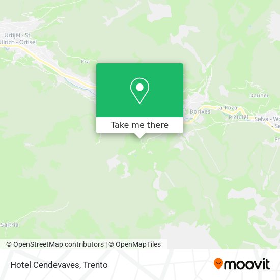 Hotel Cendevaves map