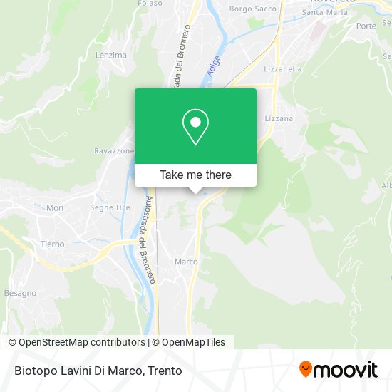 Biotopo Lavini Di Marco map