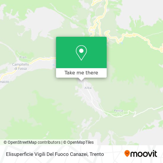 Elisuperficie Vigili Del Fuoco Canazei map