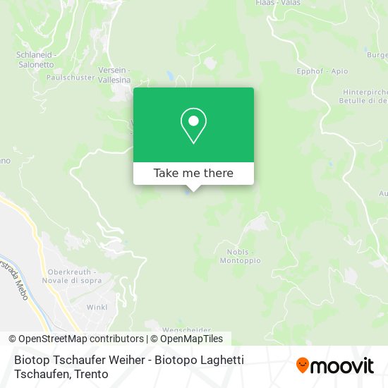 Biotop Tschaufer Weiher - Biotopo Laghetti Tschaufen map