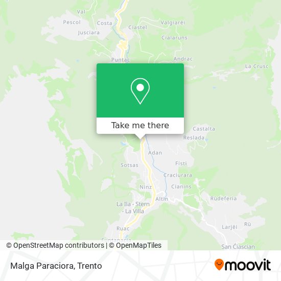 Malga Paraciora map