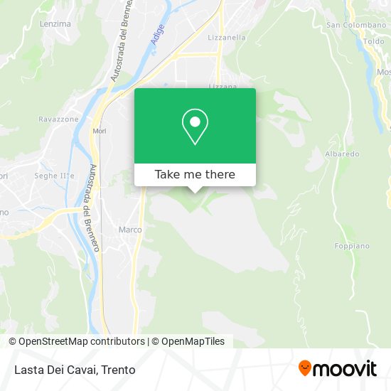 Lasta Dei Cavai map