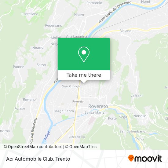 Aci Automobile Club map