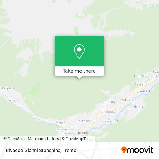 Bivacco Gianni Stanchina map