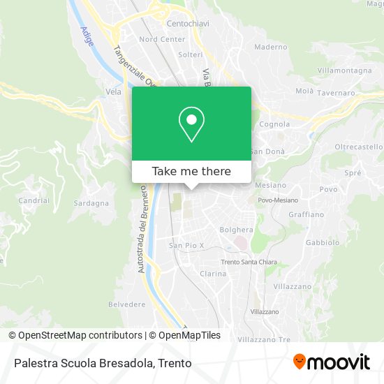 Palestra Scuola Bresadola map