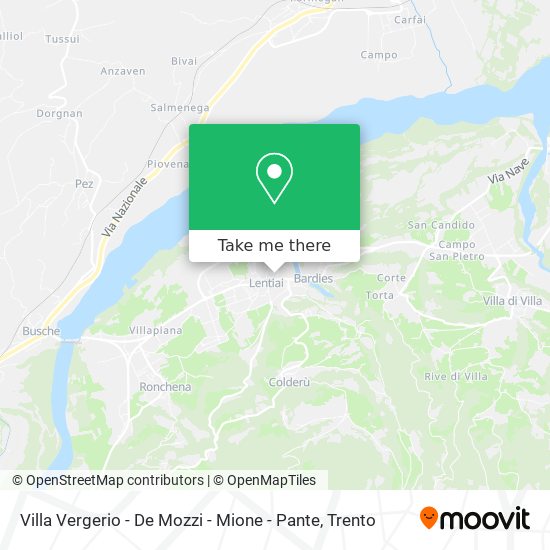 Villa Vergerio - De Mozzi - Mione - Pante map