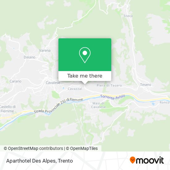 Aparthotel Des Alpes map