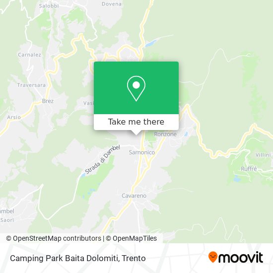Camping Park Baita Dolomiti map