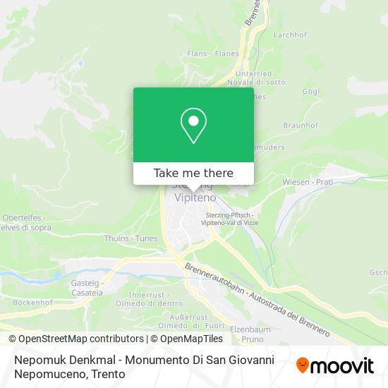 Nepomuk Denkmal - Monumento Di San Giovanni Nepomuceno map