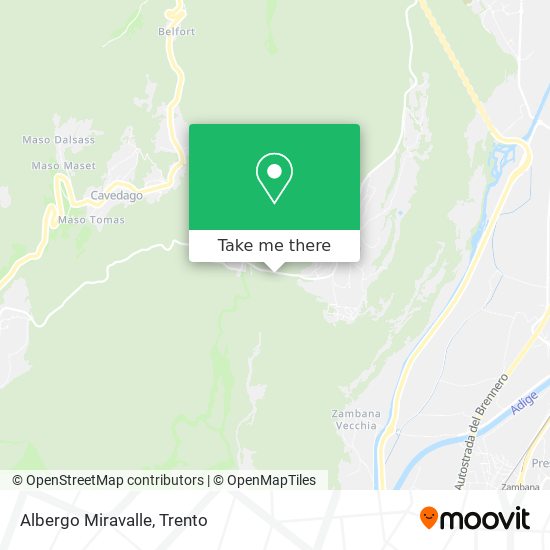 Albergo Miravalle map