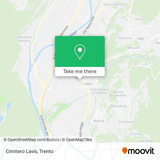 Cimitero Lavis map